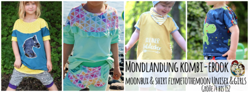 Mondlandung Kombi-Ebook #Moonbux/#flymetothemoon Shirt
