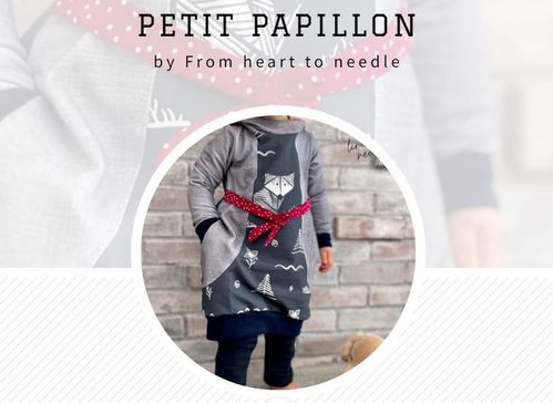 Hooded Dress "PETIT PAPILLON" plus Leggings 62 bis 152